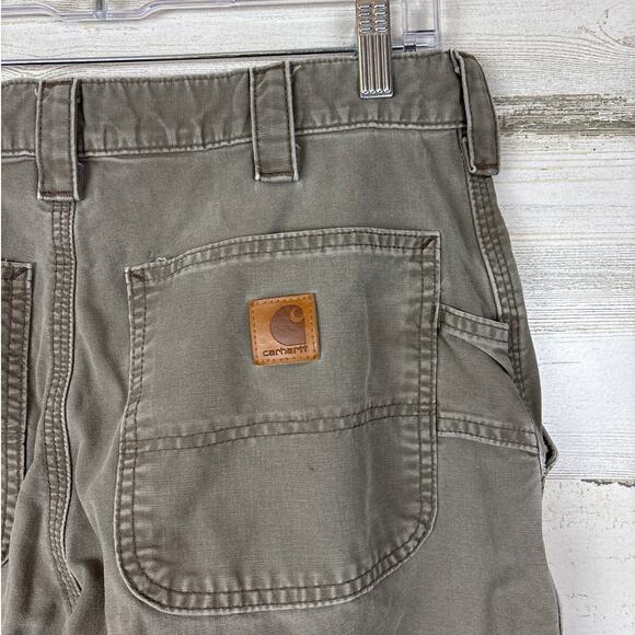 Carhartt Men’s 32x32 Gray Loose Original Fit Carpenter Straight Workwear Pants - Picture 3 of 5